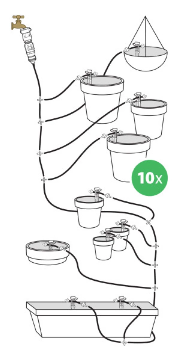 Rain Bird A51257 Kit d'arrosage goutte à goutte pour balcon-image