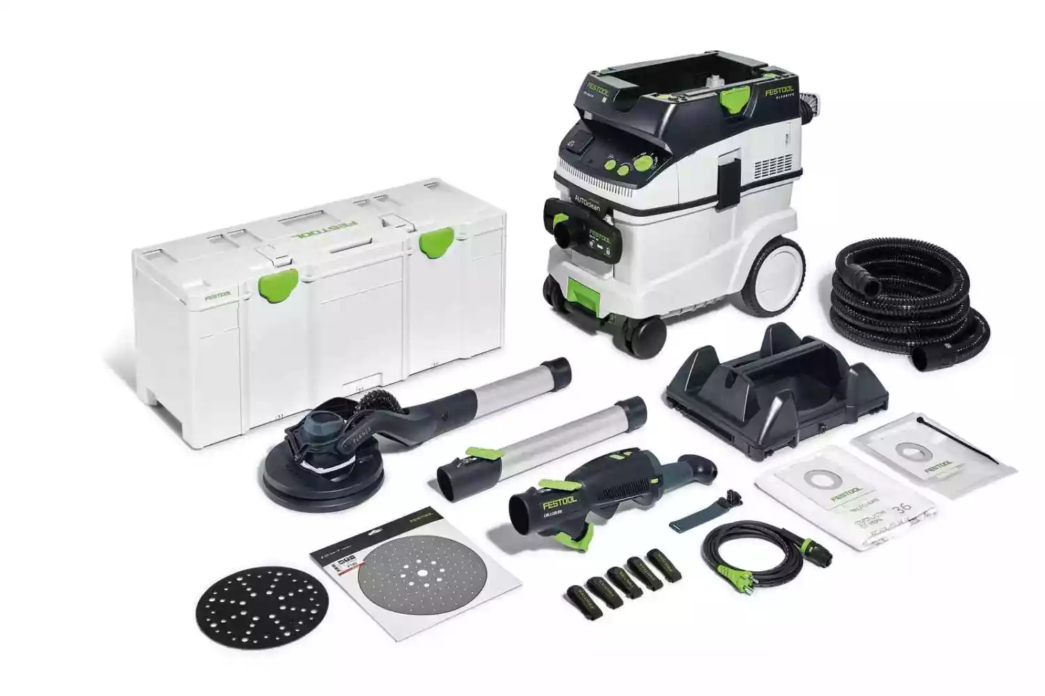 Festool PLANEX LHS 2 225/CTL 36 Wandschuurmachine set incl. bouwstofzuiger - 400W - 1,65m-image