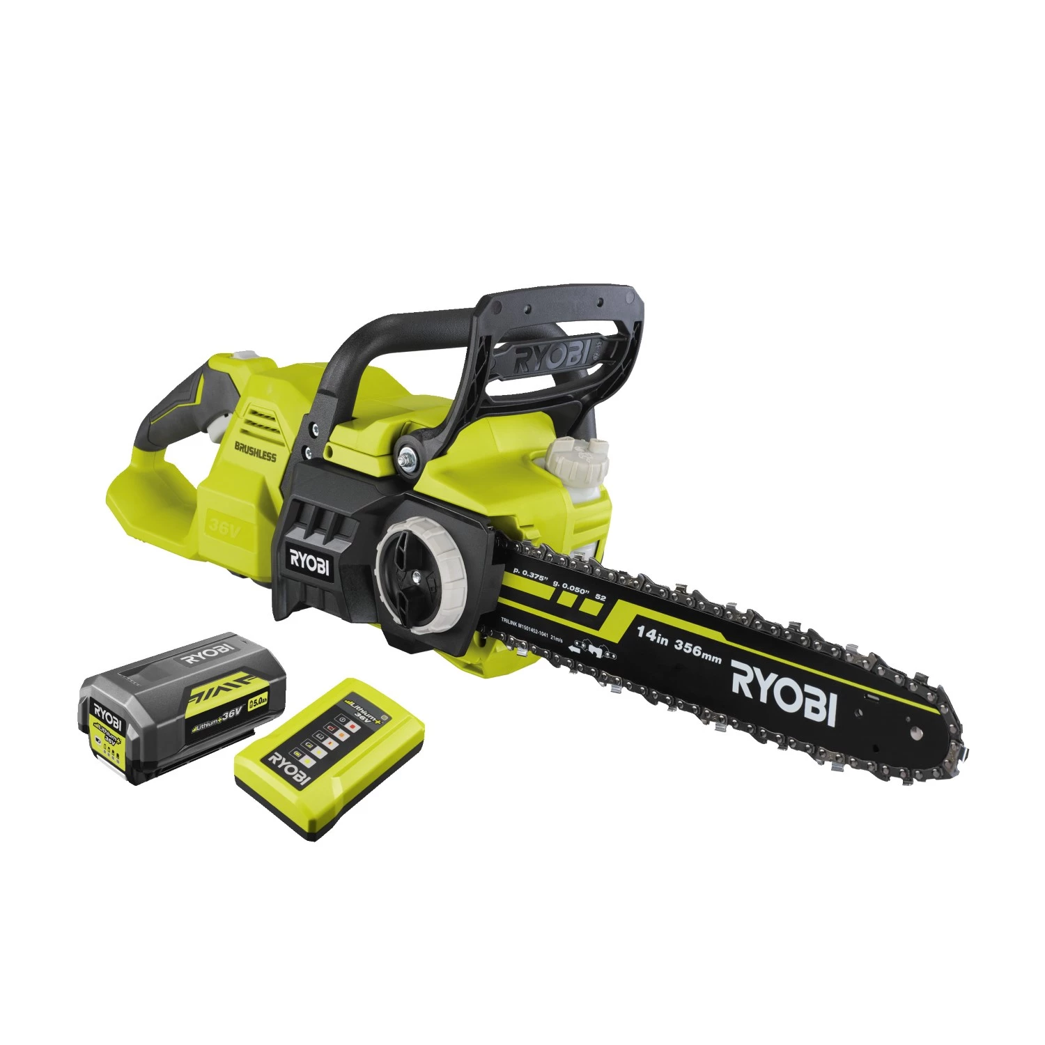 Ryobi RY36CSX35A-150 36V Li-Ion accu kettingzaag set (1 x 5.0Ah) - 35cm - koolborstelloos-image