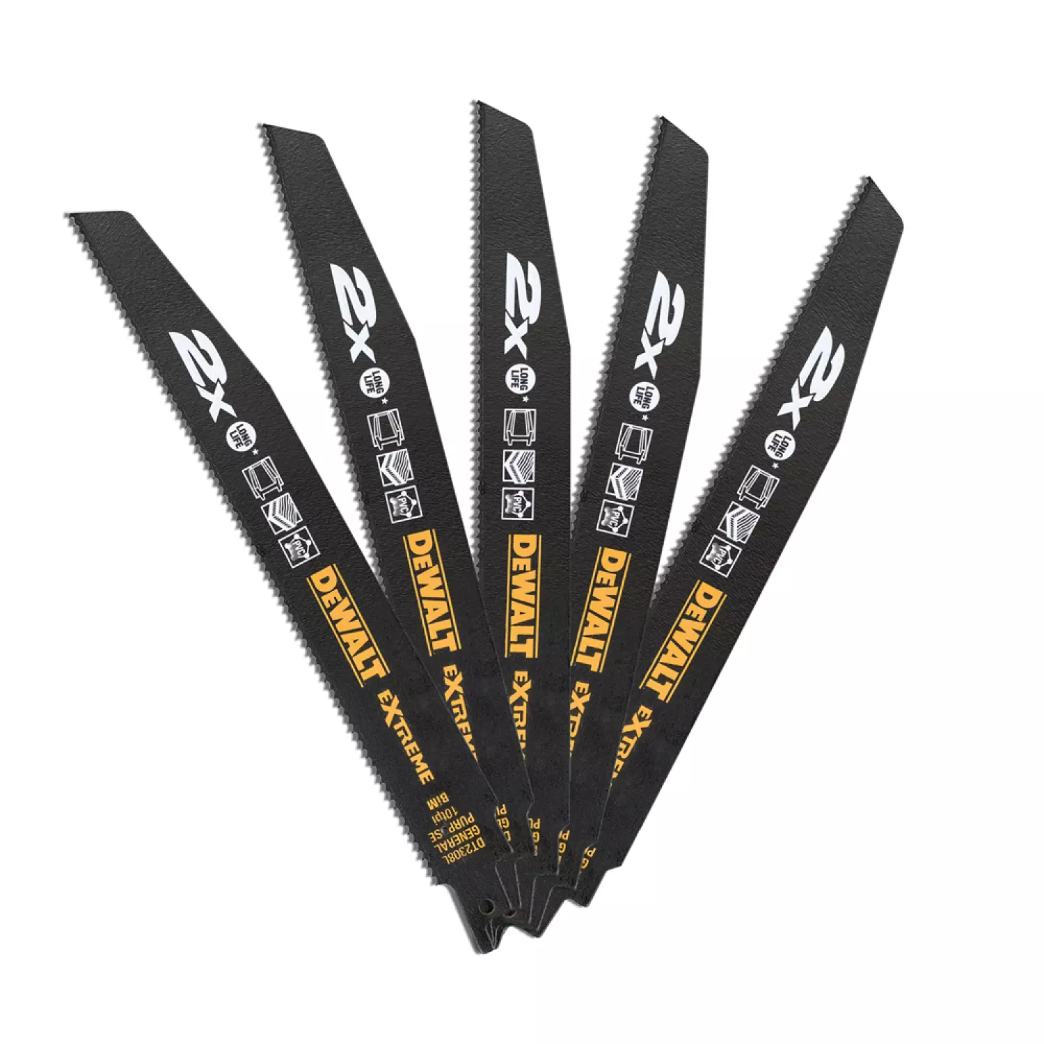 DeWALT DT2308L Reciprozaagblad - 228 x 2,5mm - Universeel (5st)-image