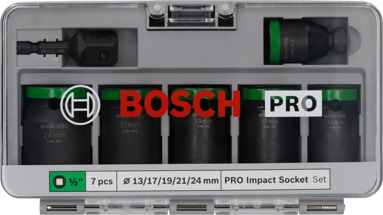 Bosch 2608003032 7-delige doppen en adapter set-image