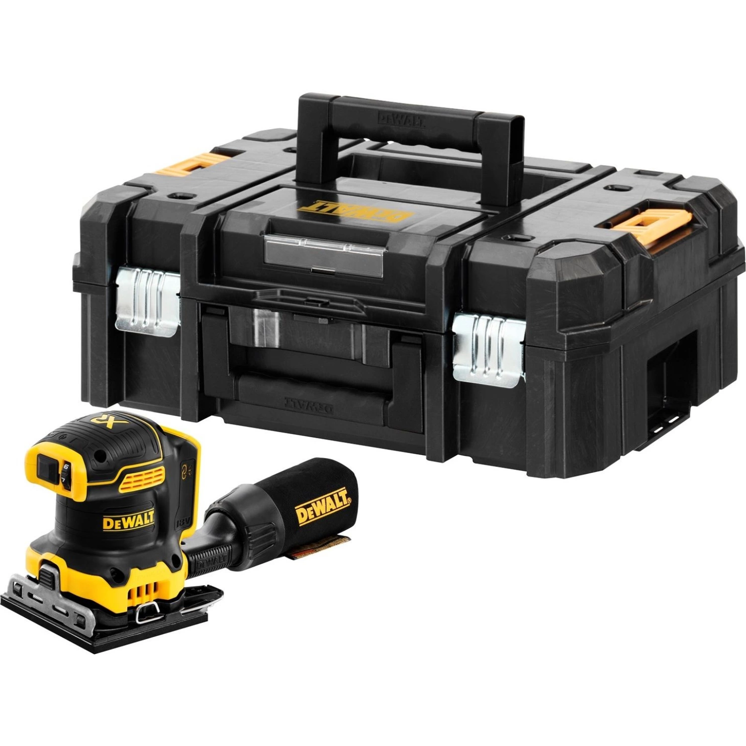 DeWALT DCW200NT 18V Li-Ion accu vlakschuurmachine body in TSTAK - 140 x 115mm - koolborstelloos-image