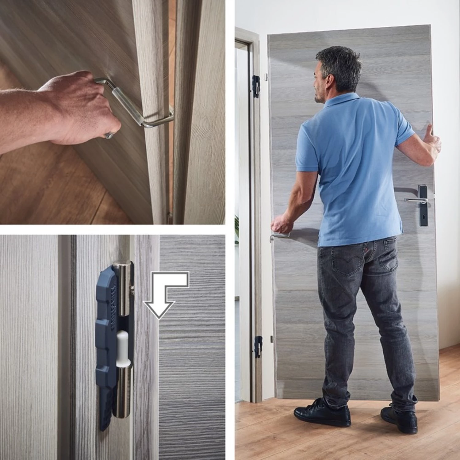 Wolfcraft 3674000 Ensemble de montage pour porte - 3 pièces-image