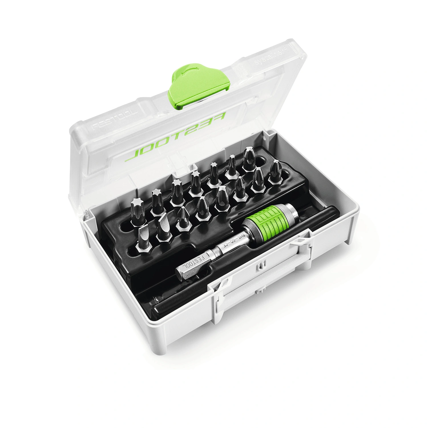 Festool SYS3XXS CE-MX BHS 60 16-delige bitset in microsystainer - PZ/PH/TX/SZ