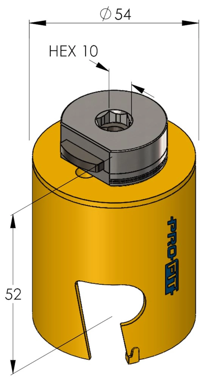 ProFit 09081054 Scie cloche Multi Purpose avec adaptateur - 54mm-image