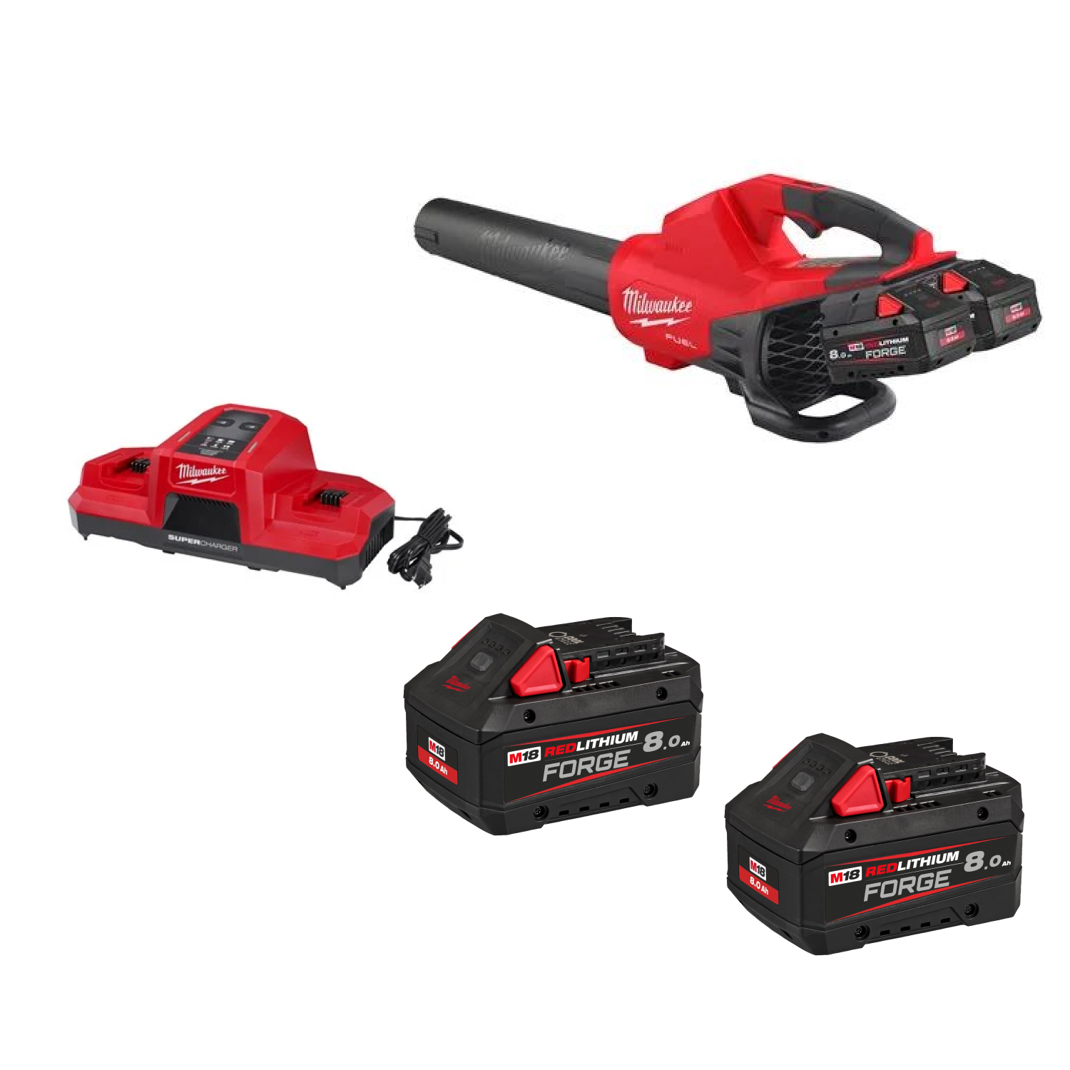 Milwaukee M18 F2BL-802 36V (2x18V) Li-ion accu bladblazer set (2x 8.0Ah accu) - 233 km/h-image