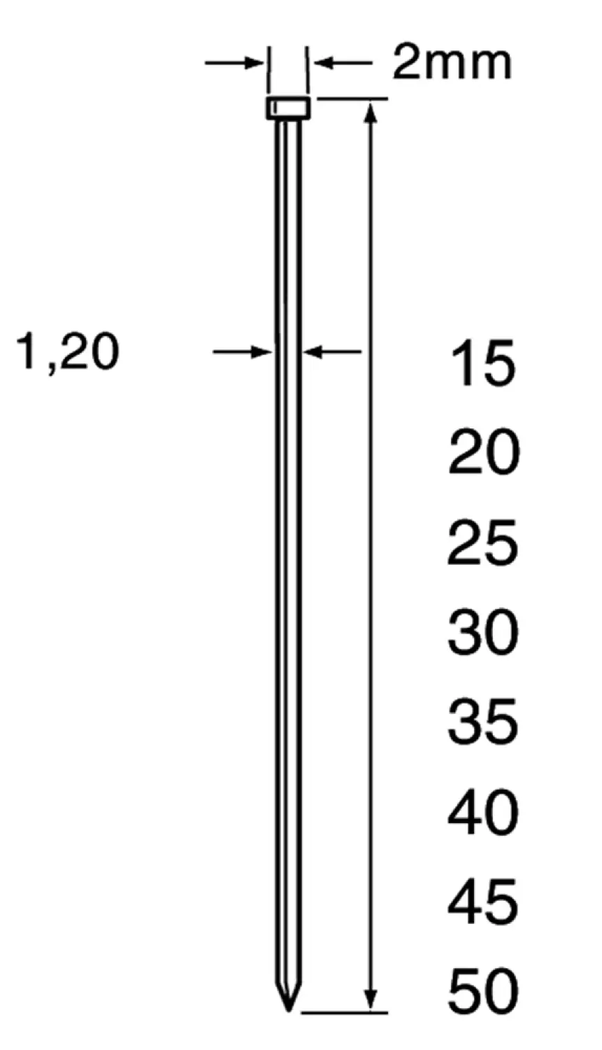 Dutack 5134031 SKN12 - Mini clous pour cloueuse - galvanisé - 1,2 x 30mm (5000pcs)-image