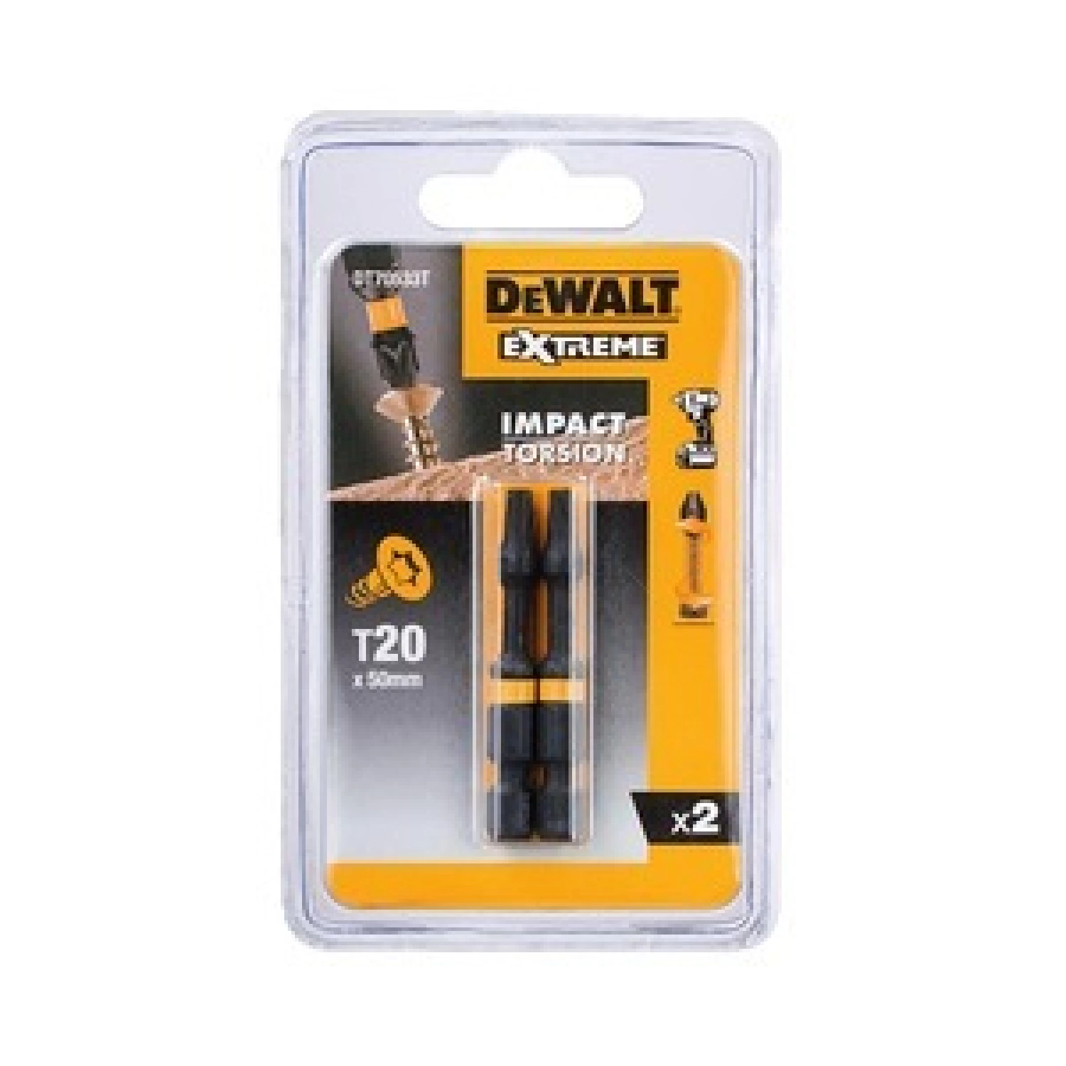 DeWALT DT70533T T20 bits de vis de torsion à l'impact extrême - 50 mm (2e)-image