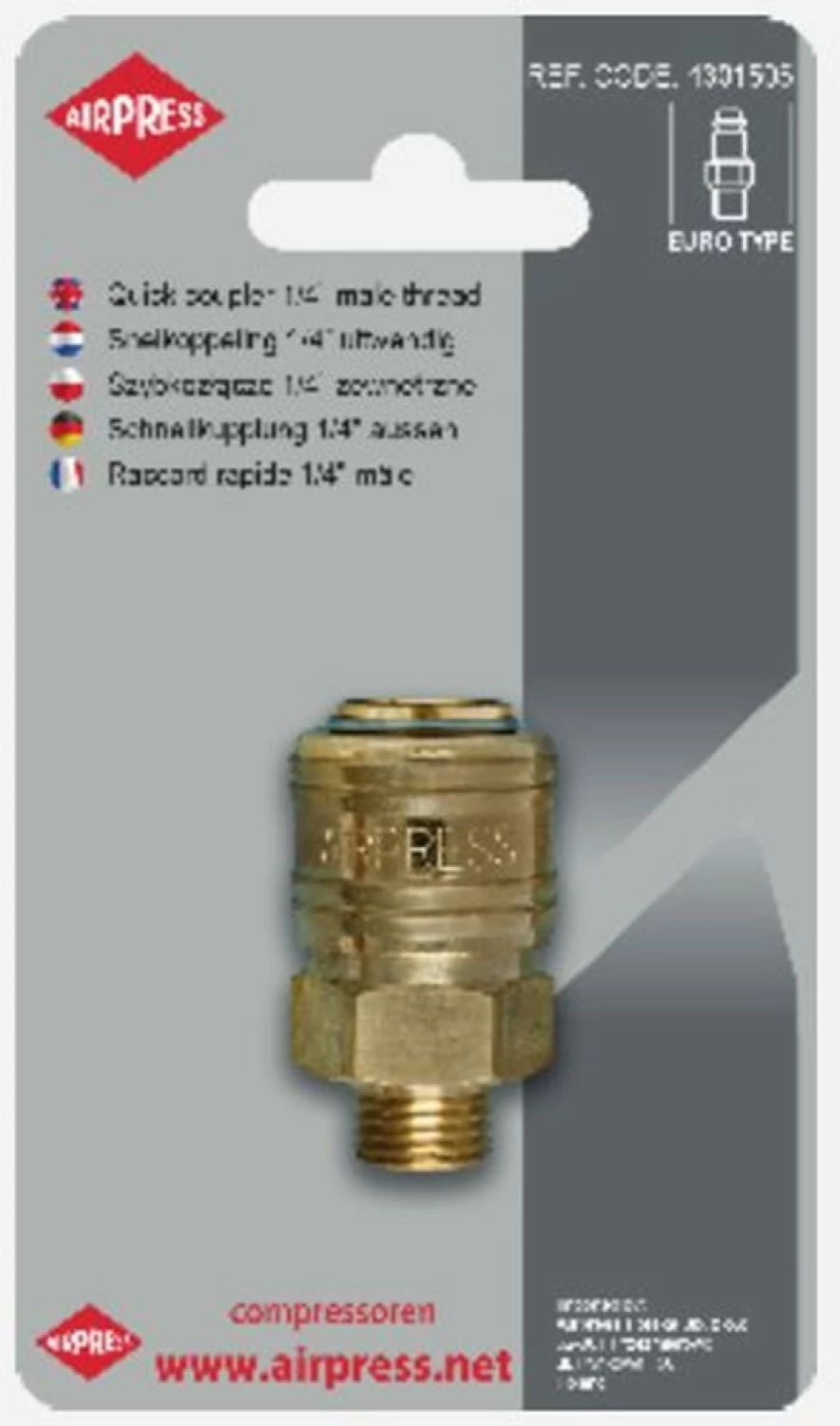 Airpress 4301505 - Raccord rapide mâle Euro 1/4"-image