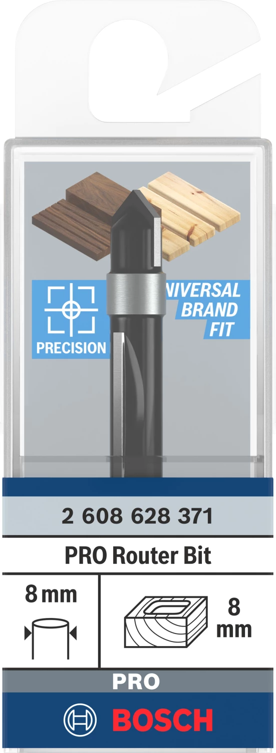 Bosch 2608628371 - Fraise à copier 8 mm, D1 8 mm, L 19 mm, G 66 mm-image