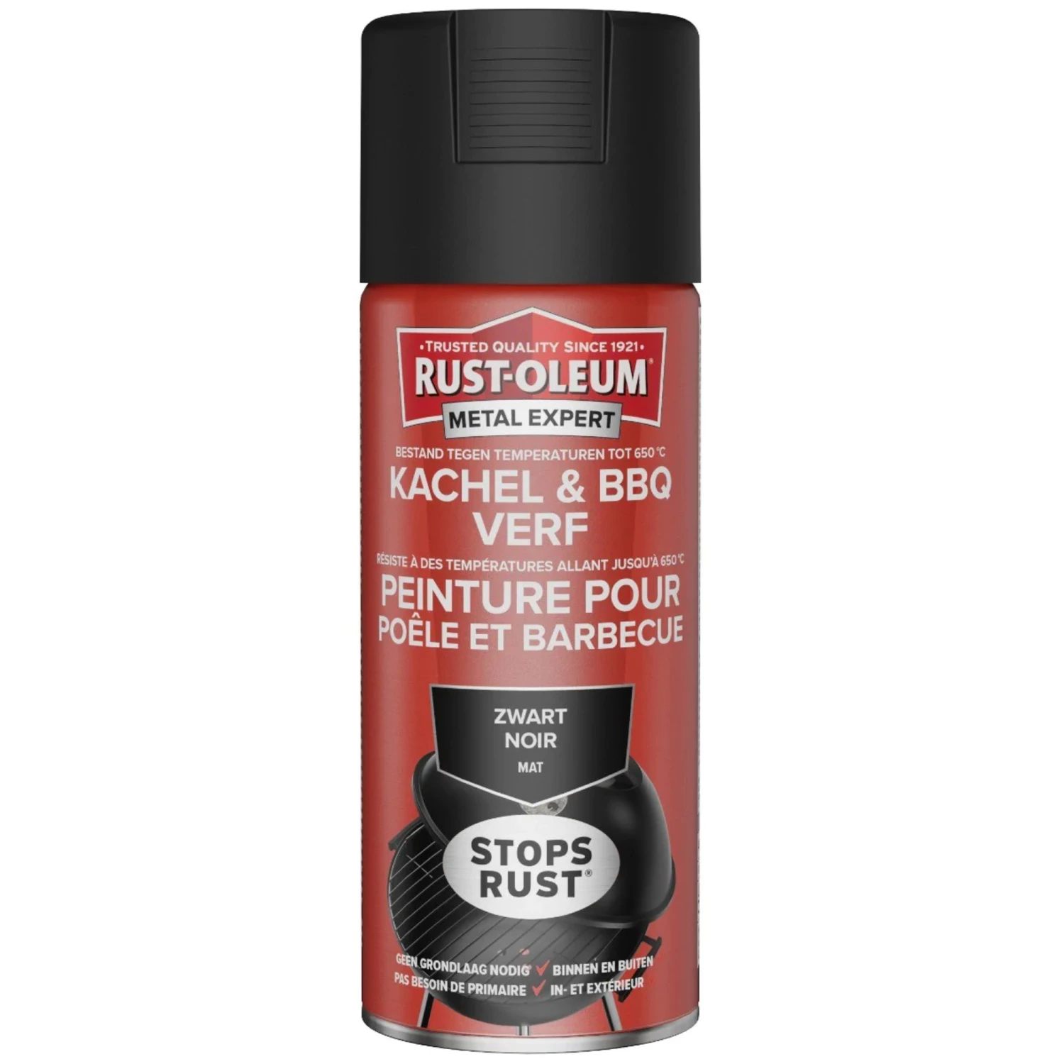 Rust-Oleum Kachel & Bbq Verf - RAL 9005 zwart - 0,4L-image