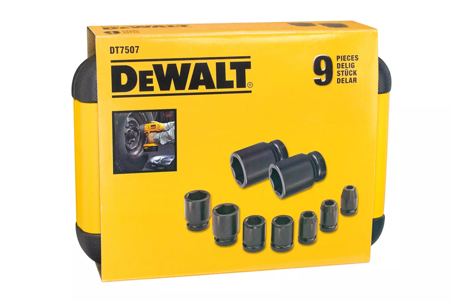DeWALT DT7507-QZ Krachtdoppenset in cassette - 9-delig-image