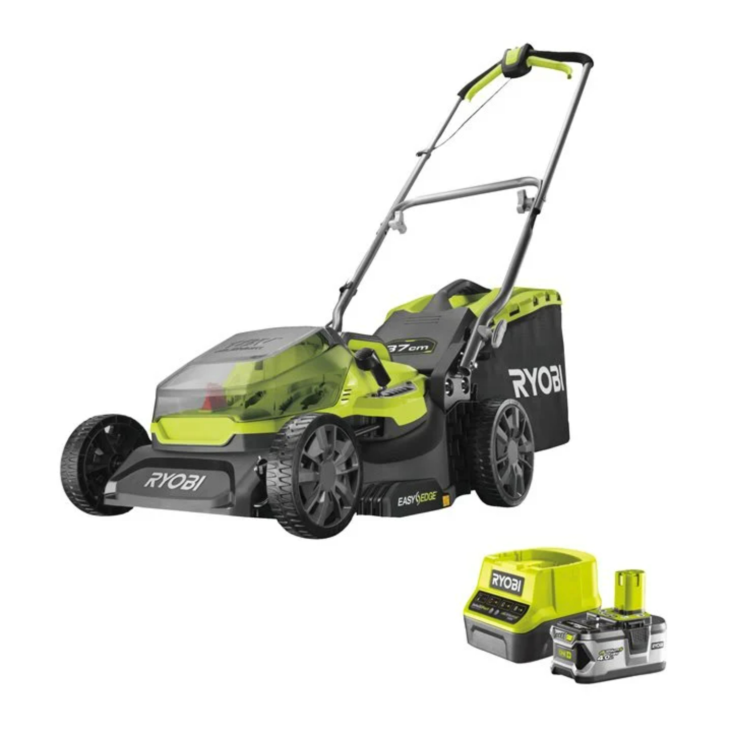 Ryobi RY18LM37A-240 18V Li-Ion accu grasmaaier set (2x 4.0Ah) - 37cm-image