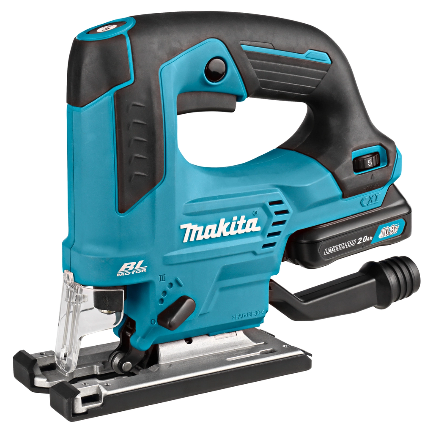 Makita JV103DSAJ 10.8V Li-Ion Accu decoupeerzaag set (1x 2.0Ah accu) in Mbox - D-greep - variabel - koolborstelloos-image