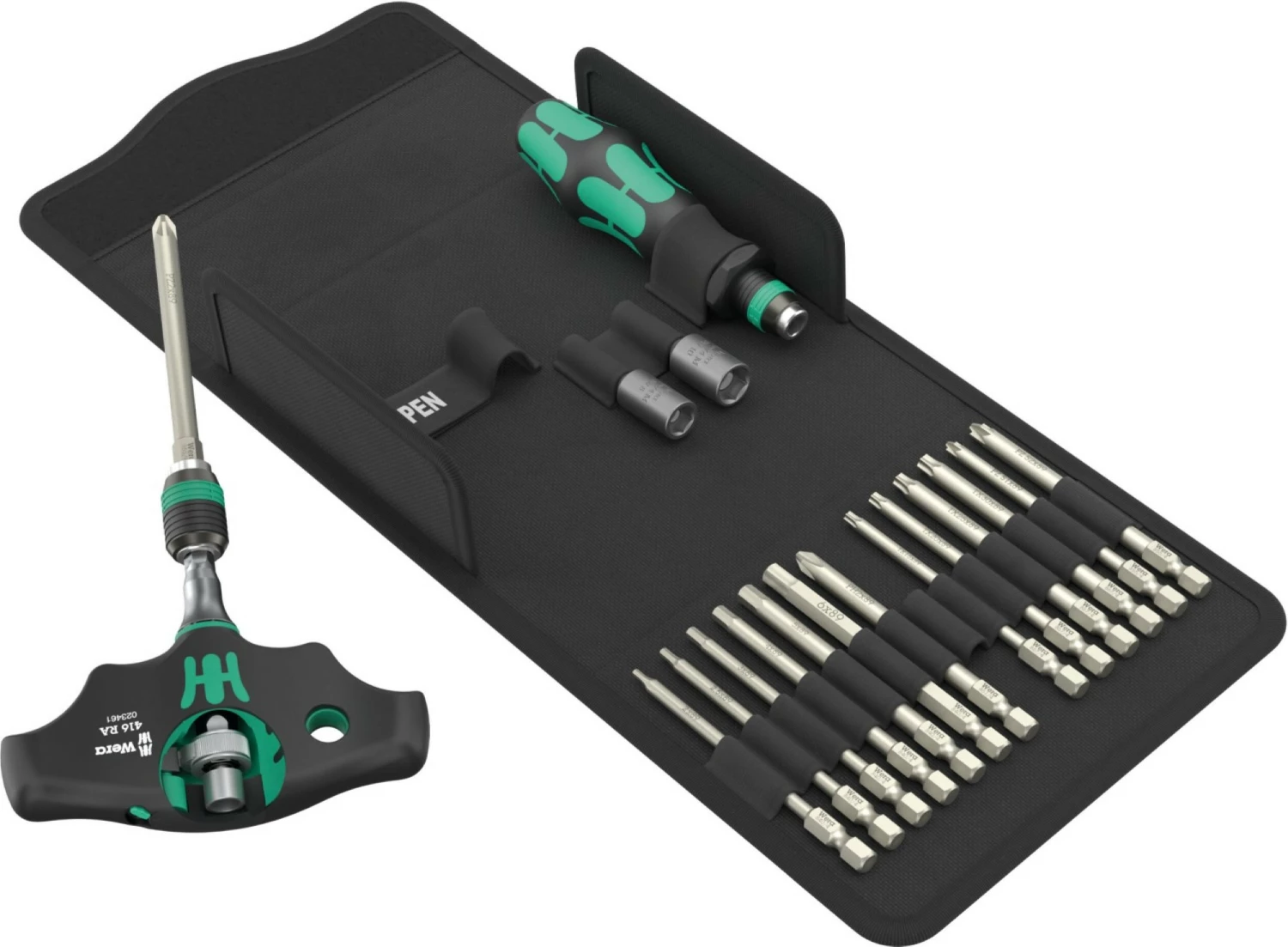 Wera 05136072001 19-piece Kraftform Kompakt 400 RA SHK Set 1 Bit screwdriver set-image