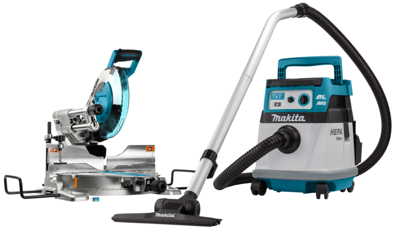 Makita DLX2379UX1 2x18V Li-Ion accu combiset voor afkorten en stofzuigen - 260mm - koolborstelloos-image