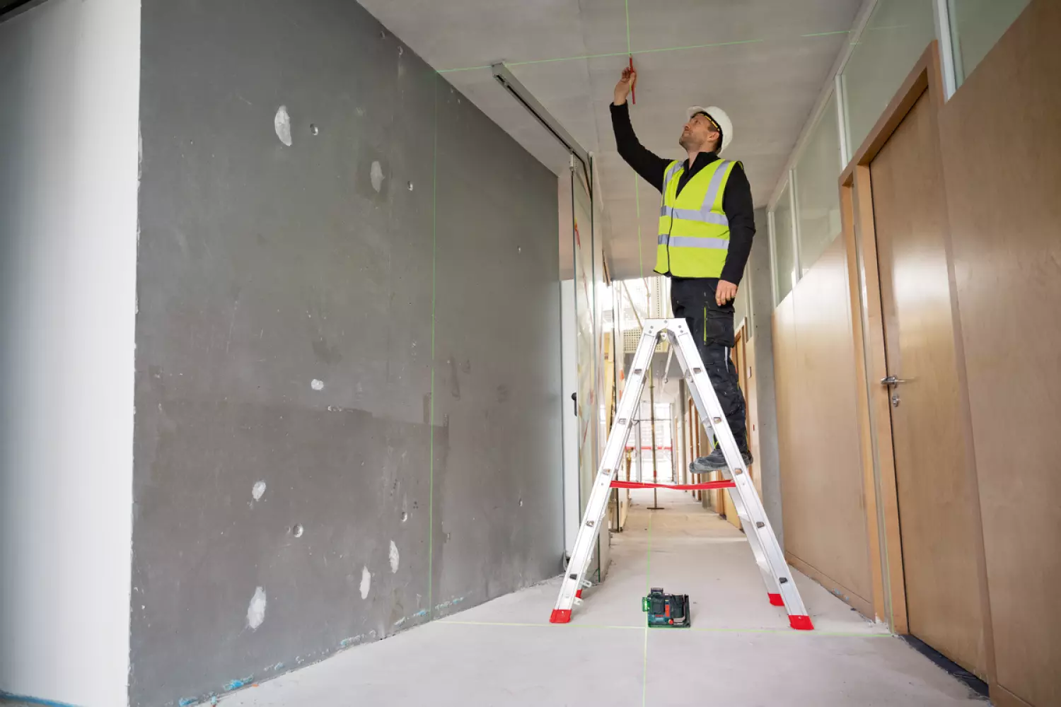 Bosch GLL 18V-120-33 CG 18V accu kruislijnlaser body in L-Boxx - groen - 3x 360-image