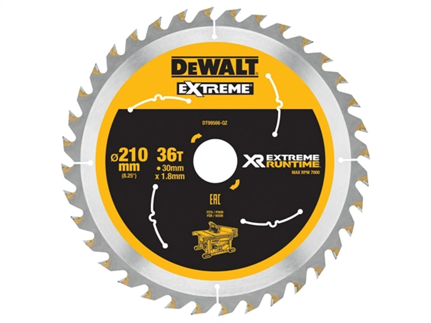 DeWALT DT99566 XR Cirkelzaagblad - 210 x 30 x 36T - Hout-image