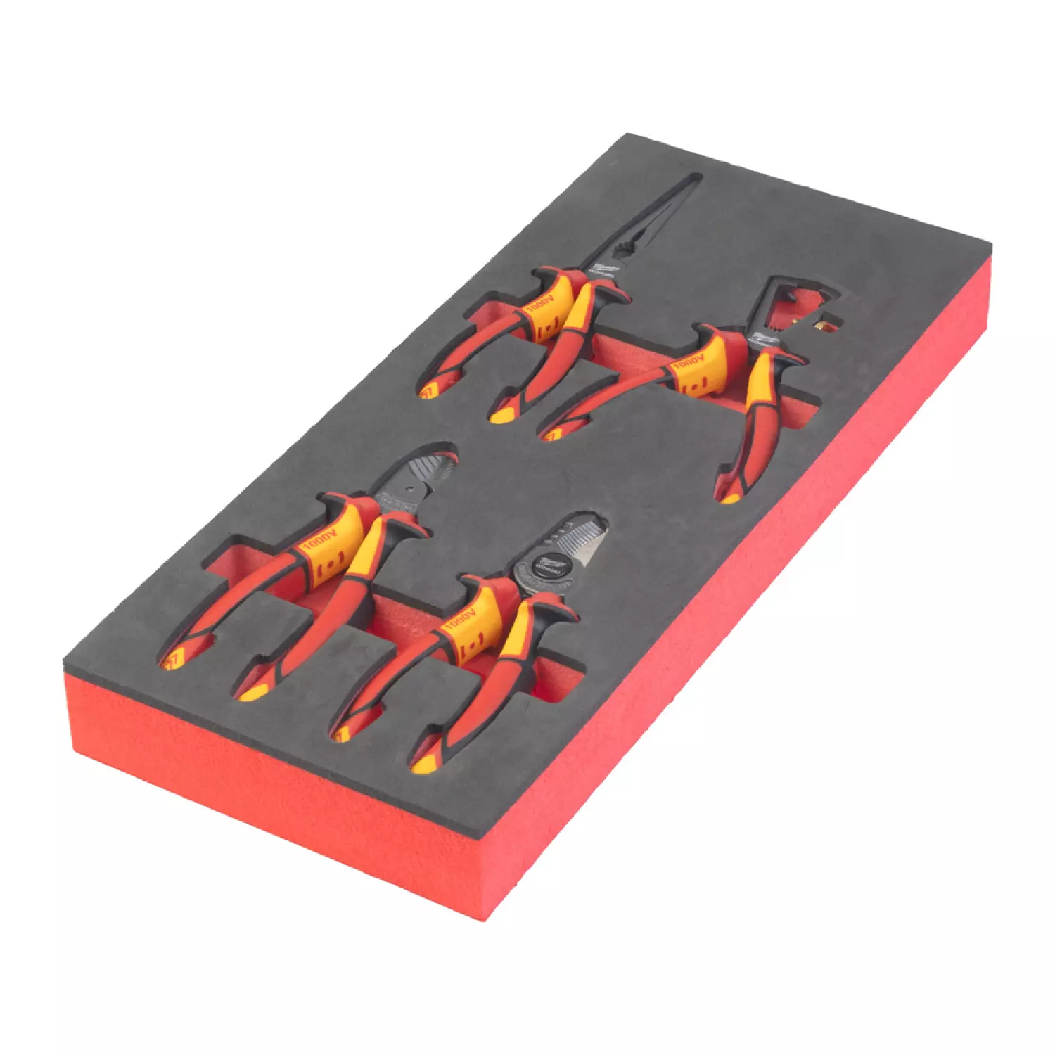 Milwaukee 4932493460 Ensemble de pinces VDE 4 pièces 2 dans insert en mousse-image