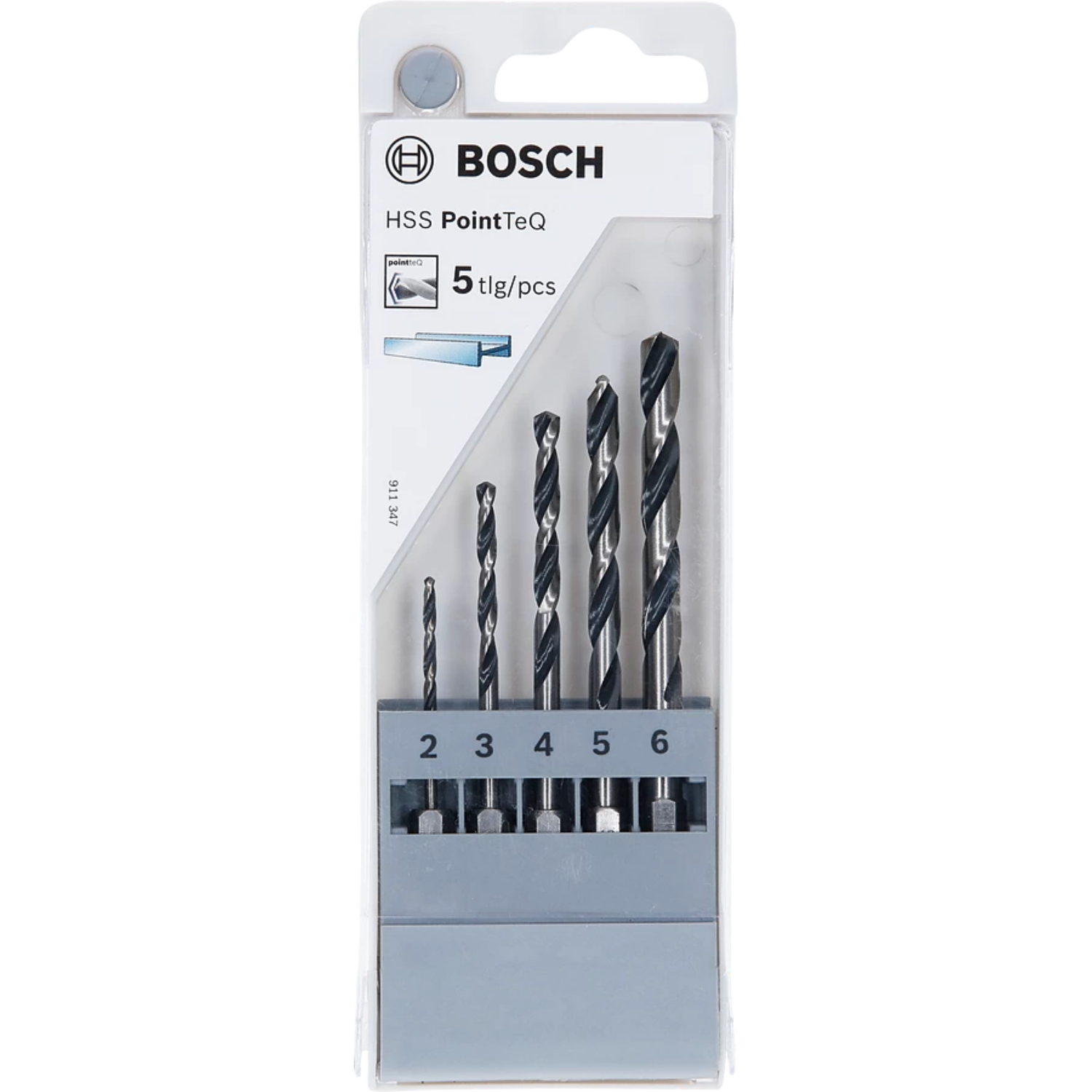 Bosch 2607002824 5-delige HSS PointTeQ Spirallboorset Met Zeskantschacht-image