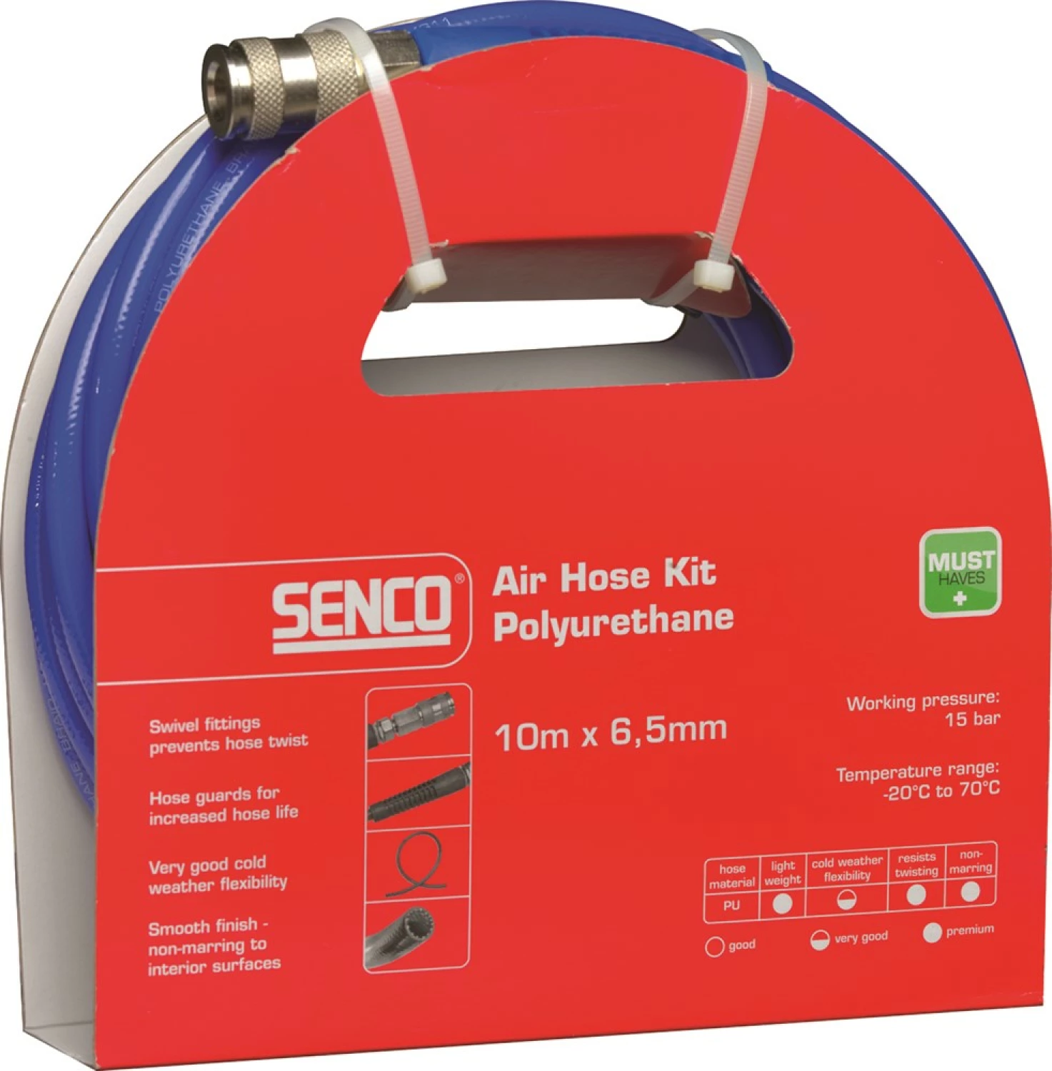 Senco 4000650 Kit tuyau d'air Uni PU - 6,5mm x 10m-image