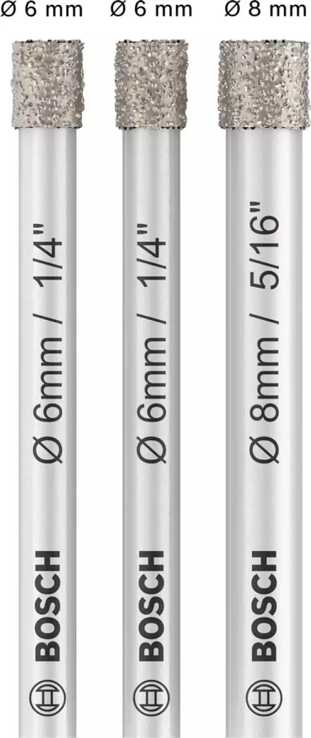 Bosch 2607011626 pro Jeu de 3 forets en céramique - 6 mm - 8 mm-image