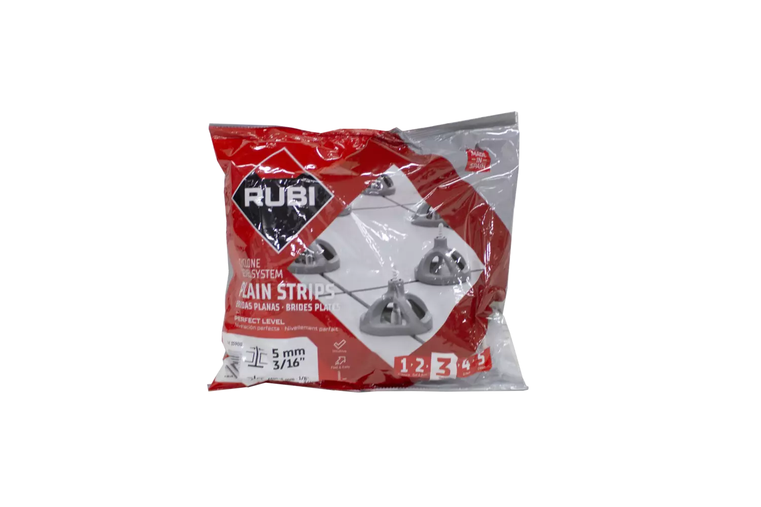 Rubi 35900 Bande plate Cyclone - 5,0 mm (100 pièces)