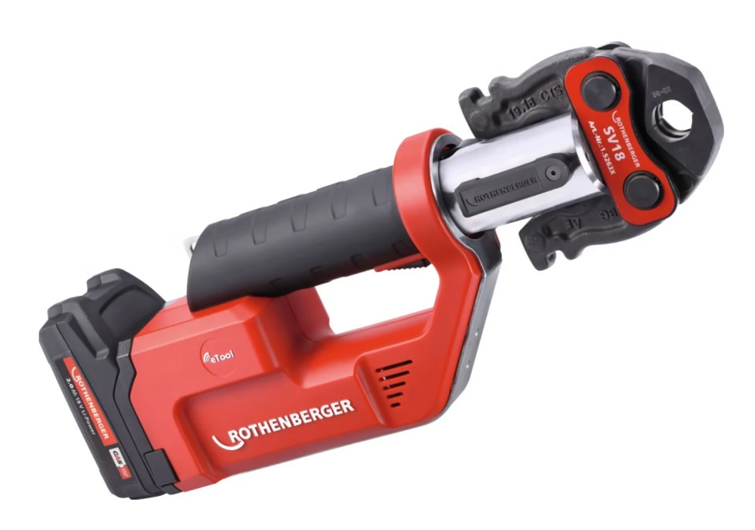 Rothenberger Romax Compact TT 18V Li-ion accuperstang set (1x 2.0Ah accu) incl. SV15-22-28 persbekken in koffer-image