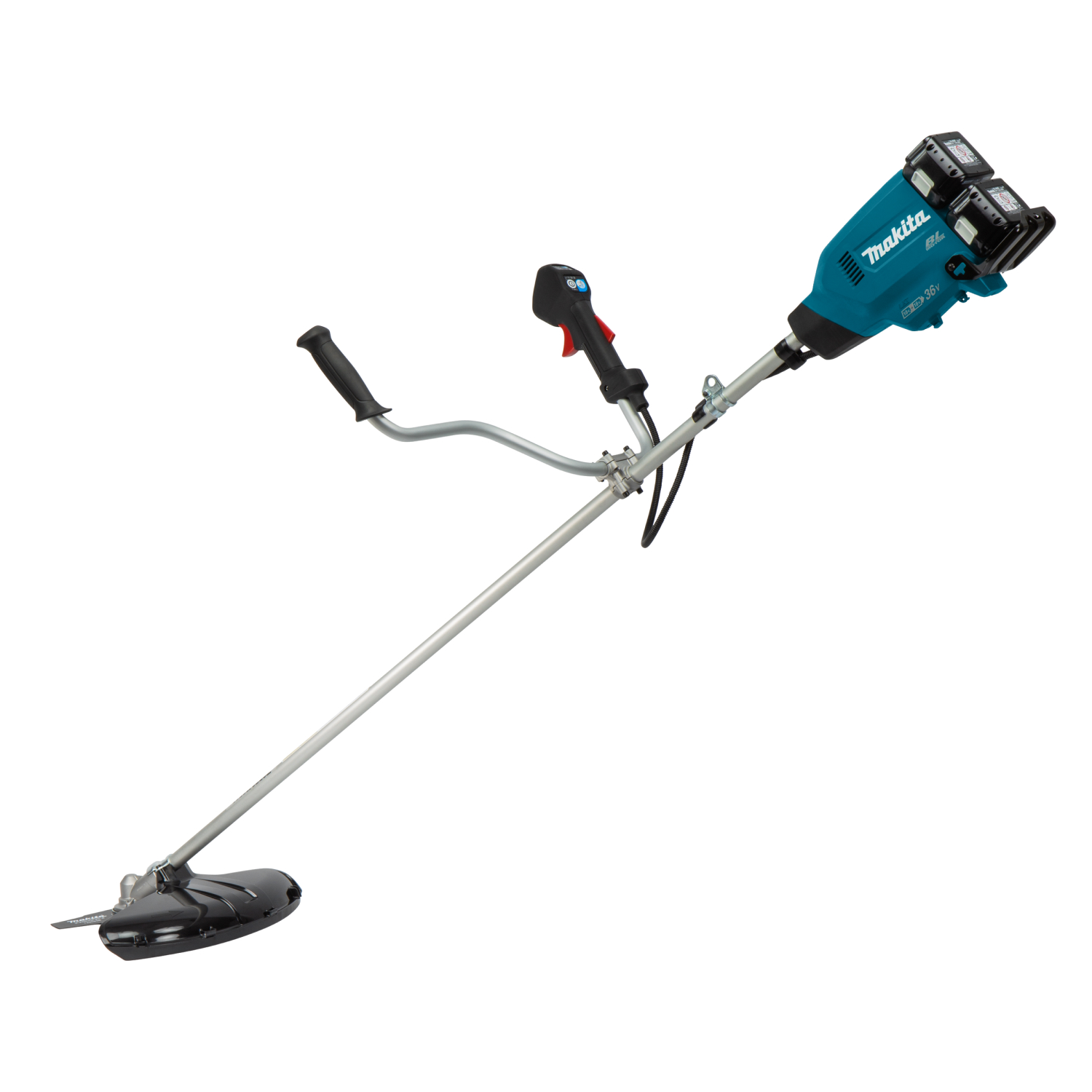 Makita DUR369APT2 36V (2x18V) Li-Ion accu grastrimmer / bosmaaier set (2x 5.0Ah accu) - U-greep - koolborstelloos-image