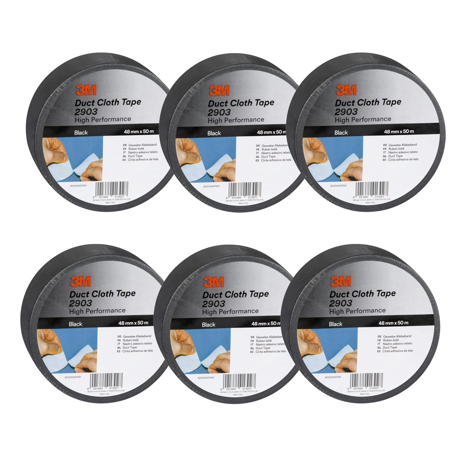 3M 290348S Duct tape Zilver - 48mm x 50m (6 stuks)