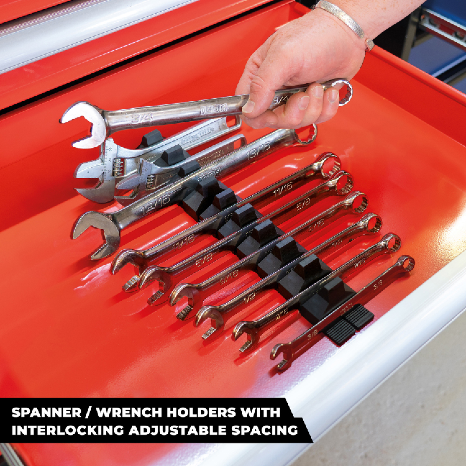 StealthMounts DHSP-SP-10 Support pour clés Drawer Hive pour commode - noir - 10 pièces-image