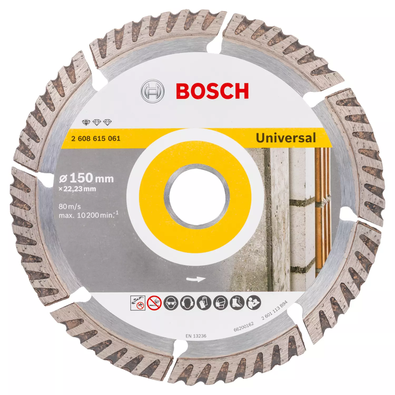 Bosch 2608615061 - Disque à tronçonner diamanté Standard for Universal 150 x 22,23 x 2,4 x 10 mm