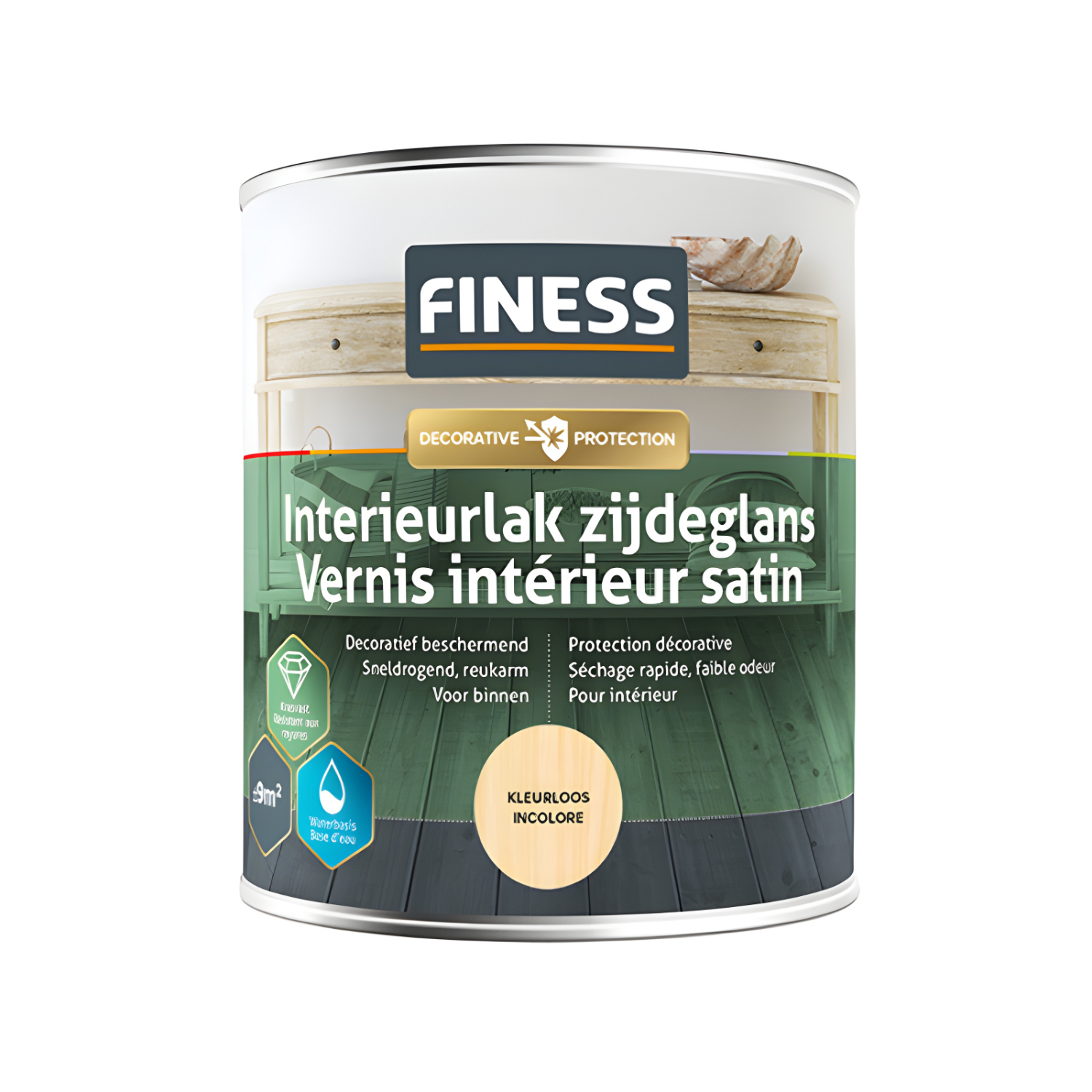 Finess Interieurlak zijdeglans Acryl 4696 White wash 750ML-image