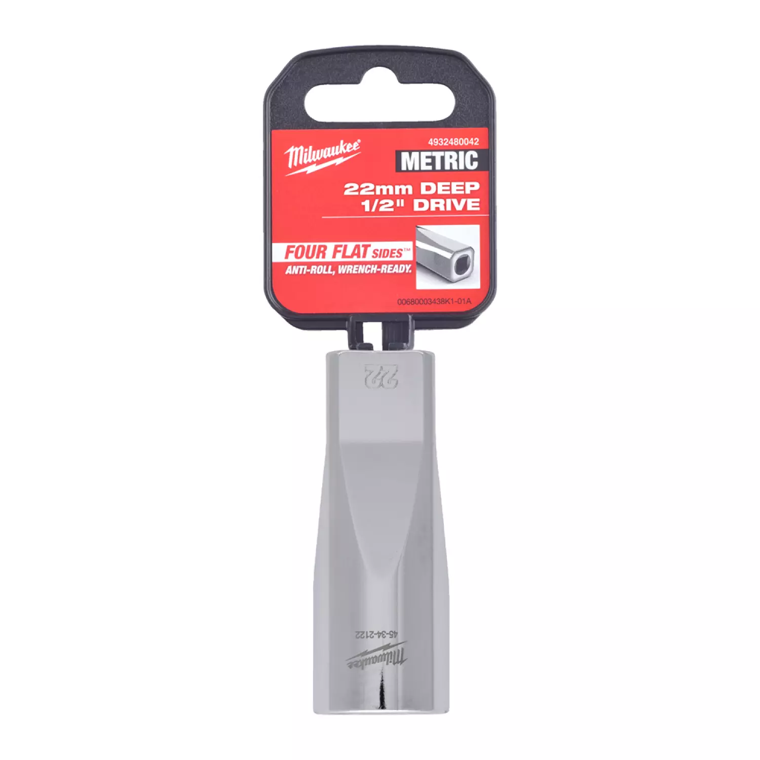 Milwaukee 4932480042 Embout - 1/2 » FOUR FLAT™ long - 22mm-image