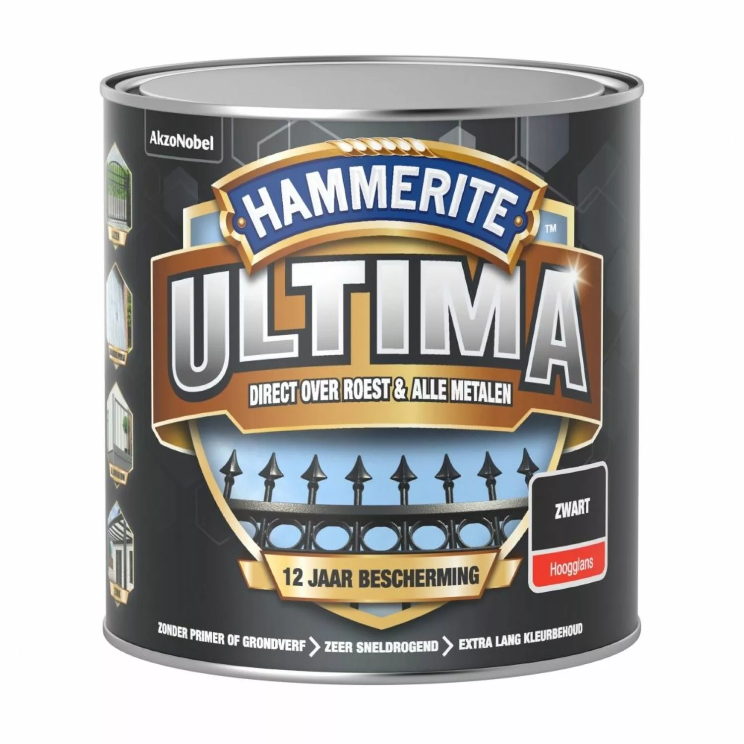 Hammerite Ultima Hoogglans - Zwart - 0,25L-image
