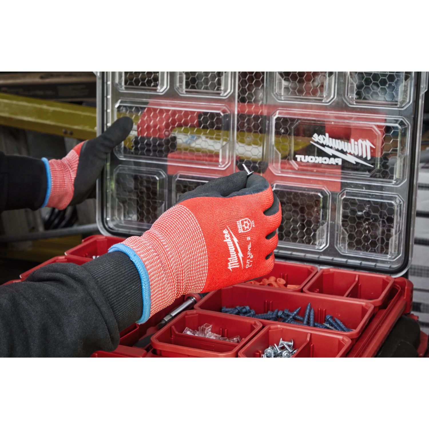 Milwaukee Winter Gants de travail - classe de résistance aux coupures 2/B - 7/S