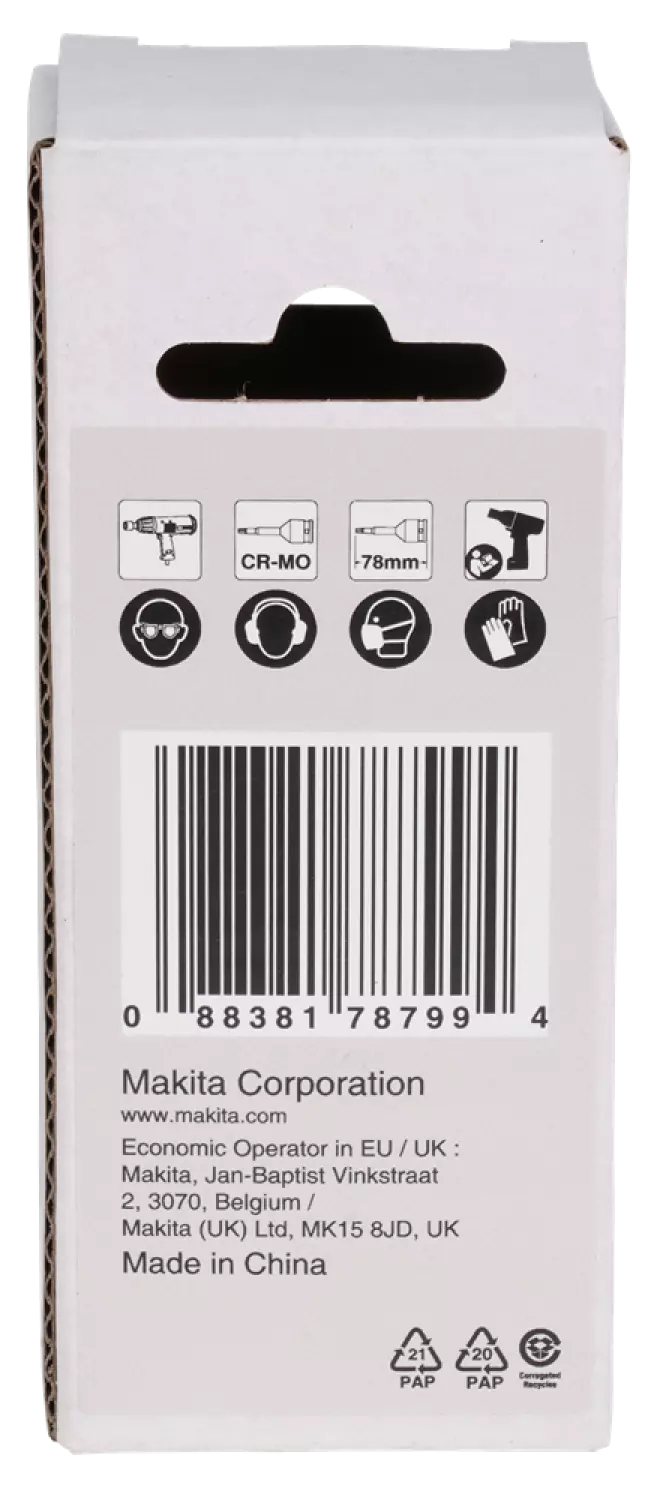 Makita E-19825 Slagschroefbit T45x78mm - Impact Black - 1/2" VK-image