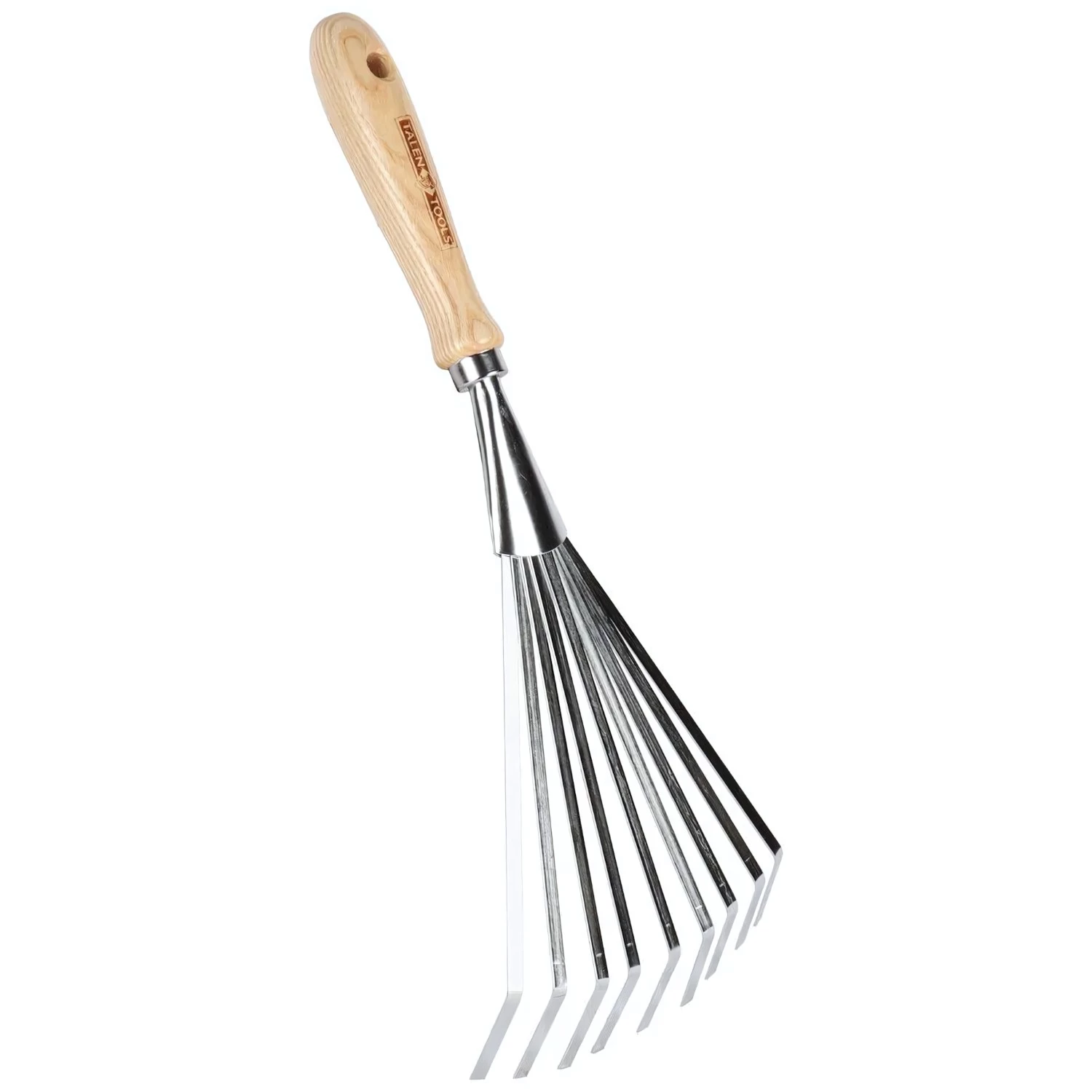 Talen Tools G77 Handbladharkje - 9 tanden - Verzinkt staal - Essenhouten handvat