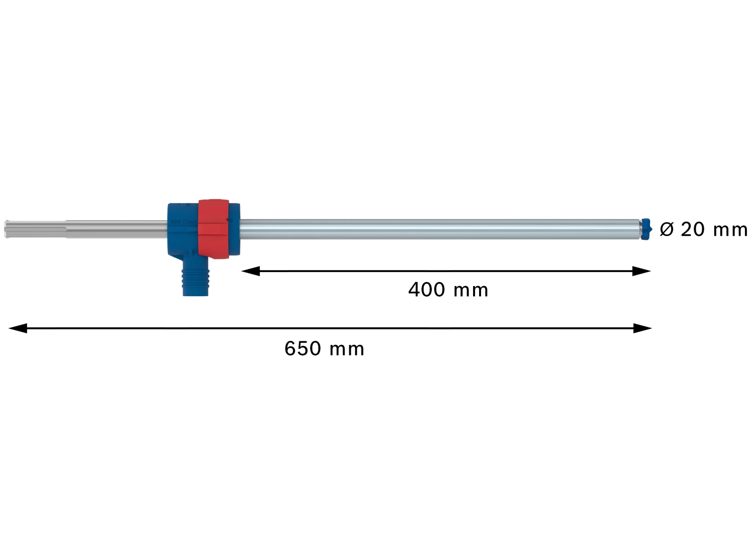 Bosch 2608901781 EXPERT Hamerboor SDS Clean SDS Max-8X - 20x400x650mm met connector-image