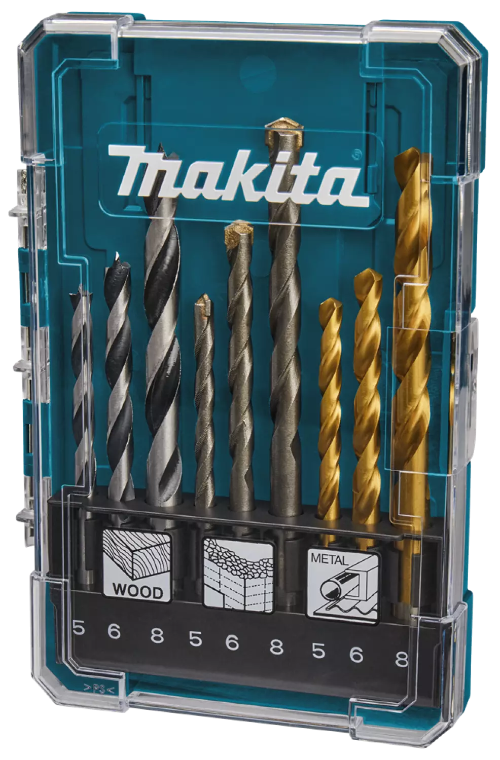 Makita D-71962 9-delige Borenset Steen/Hout/Metaal-image