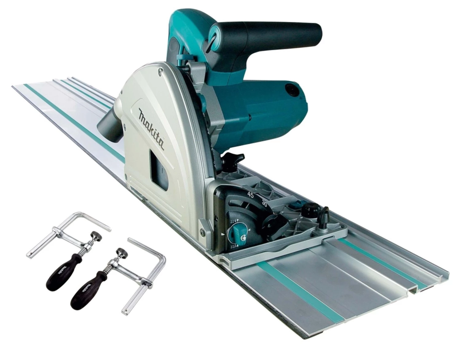 Makita SP6000JSP1 - Scie plongeante - incl. rail de guidage et pinces et MAKPAC - 1300W - 165mm-image