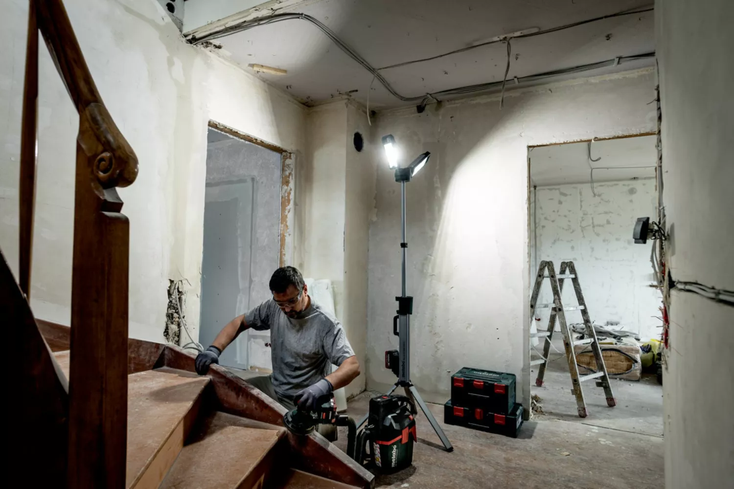 Metabo BSA 18 LED 5000 DUO-S 18V LiHD accu LED bouwlamp body - 5000Lm-image