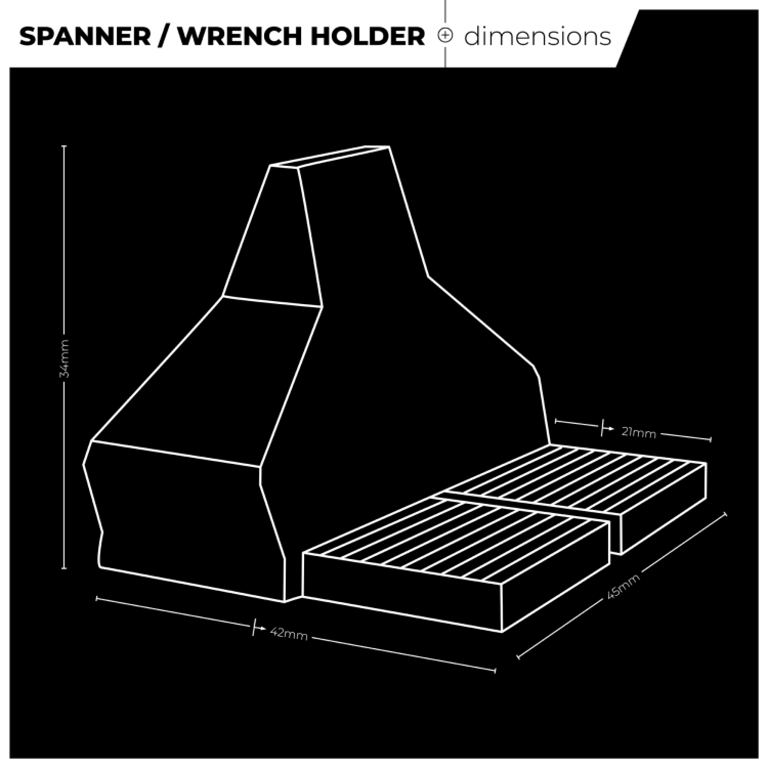 StealthMounts DHSP-SP-10 Support pour clés Drawer Hive pour commode - noir - 10 pièces-image