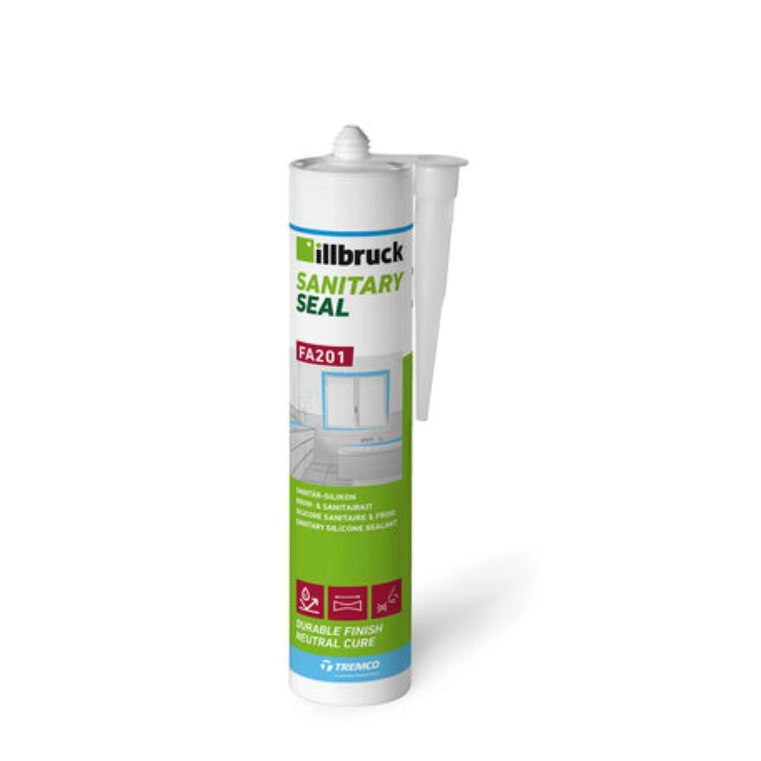 Illbruck FA201 Mastic de construction et sanitaire 310 ml - blanc pur-image