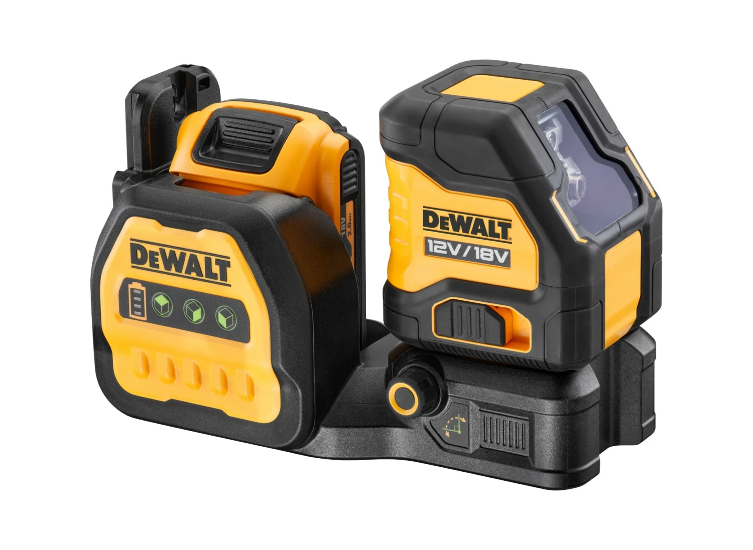 DeWALT DCE088D1G18 12V / 18V Li-ion XR Accu Zelfnivellerende kruislijnlaser set (1x 2.0Ah) in TSTAK koffer - groen-image