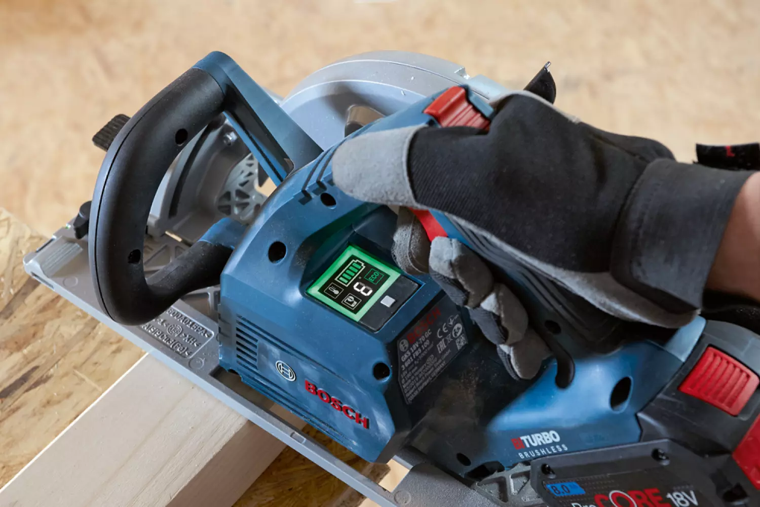 Bosch GKS 18V-68 GC 18V Li-Ion accu BiTurbo cirkelzaag body in L-Boxx - 190 x 30mm - koolborstelloos-image
