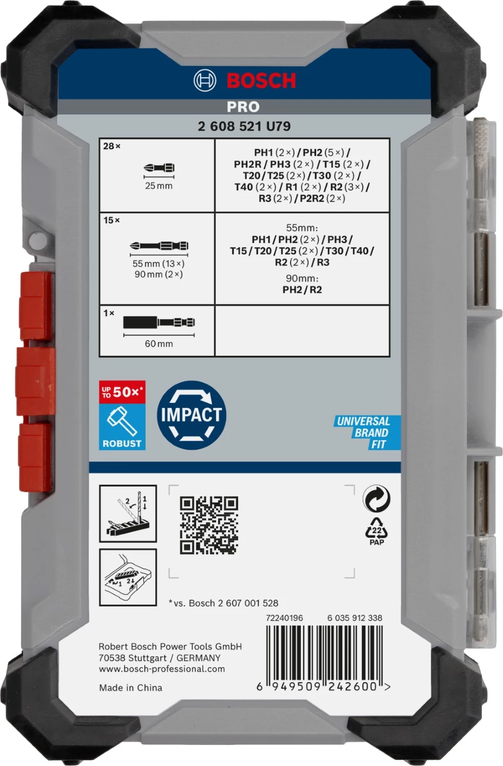 Bosch 2608521U79 Jeu de 44 embouts de tournevis à chocs PRO-image