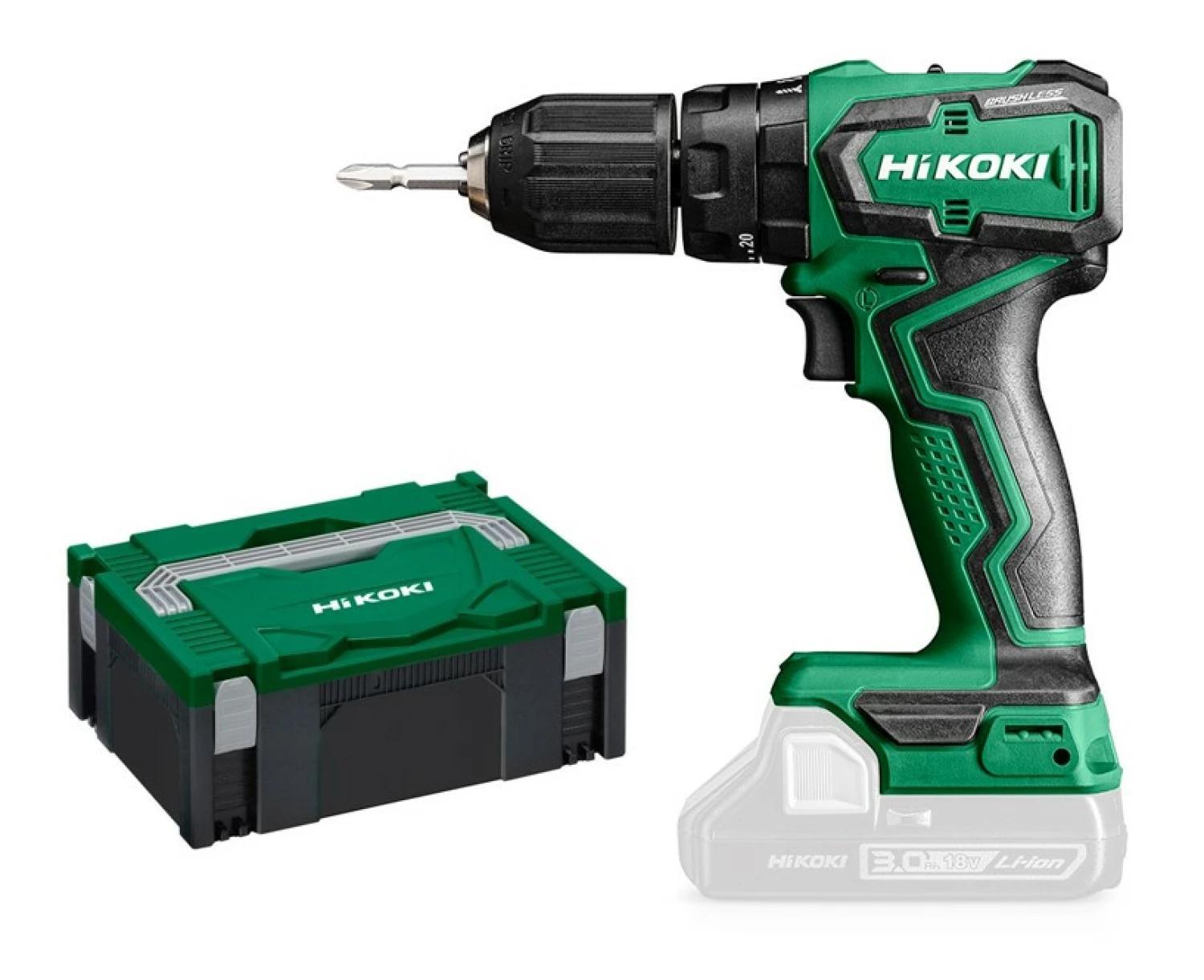 HiKOKI DV18DDW2Z Perceuse-visseuse à percussion sans fil 18V Li-ion - HSC - 55 Nm - brushless - Machine seule-image