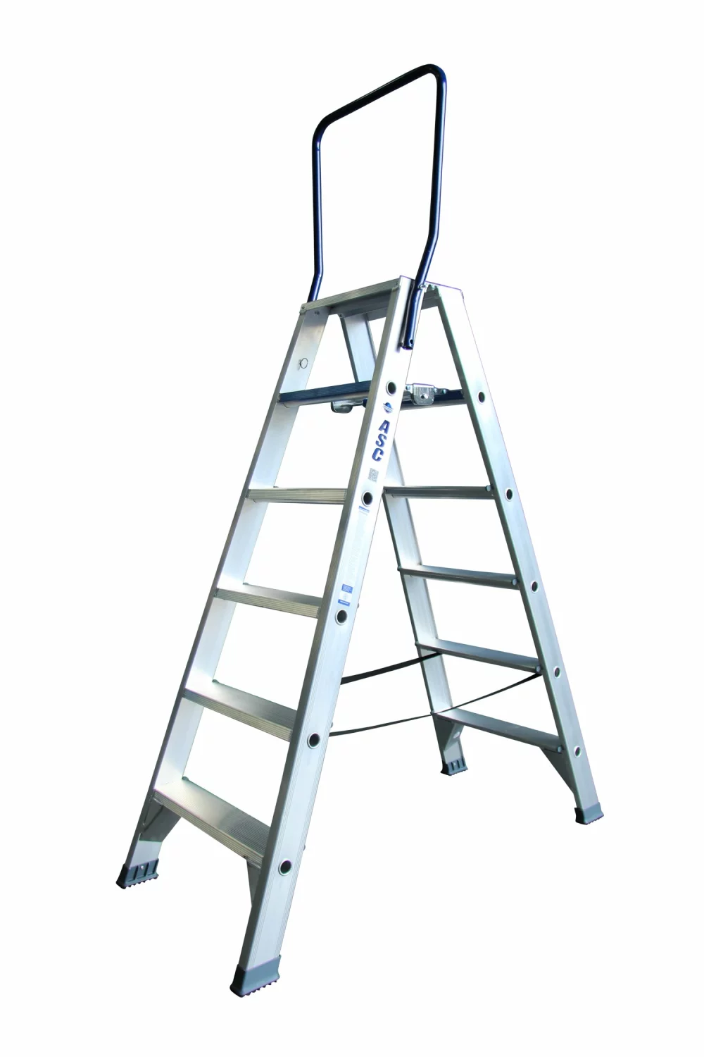ASC 990608871 DT Escalier double - Aluminium - 2 x 6 marches - hauteur de travail max. 3,35 m.