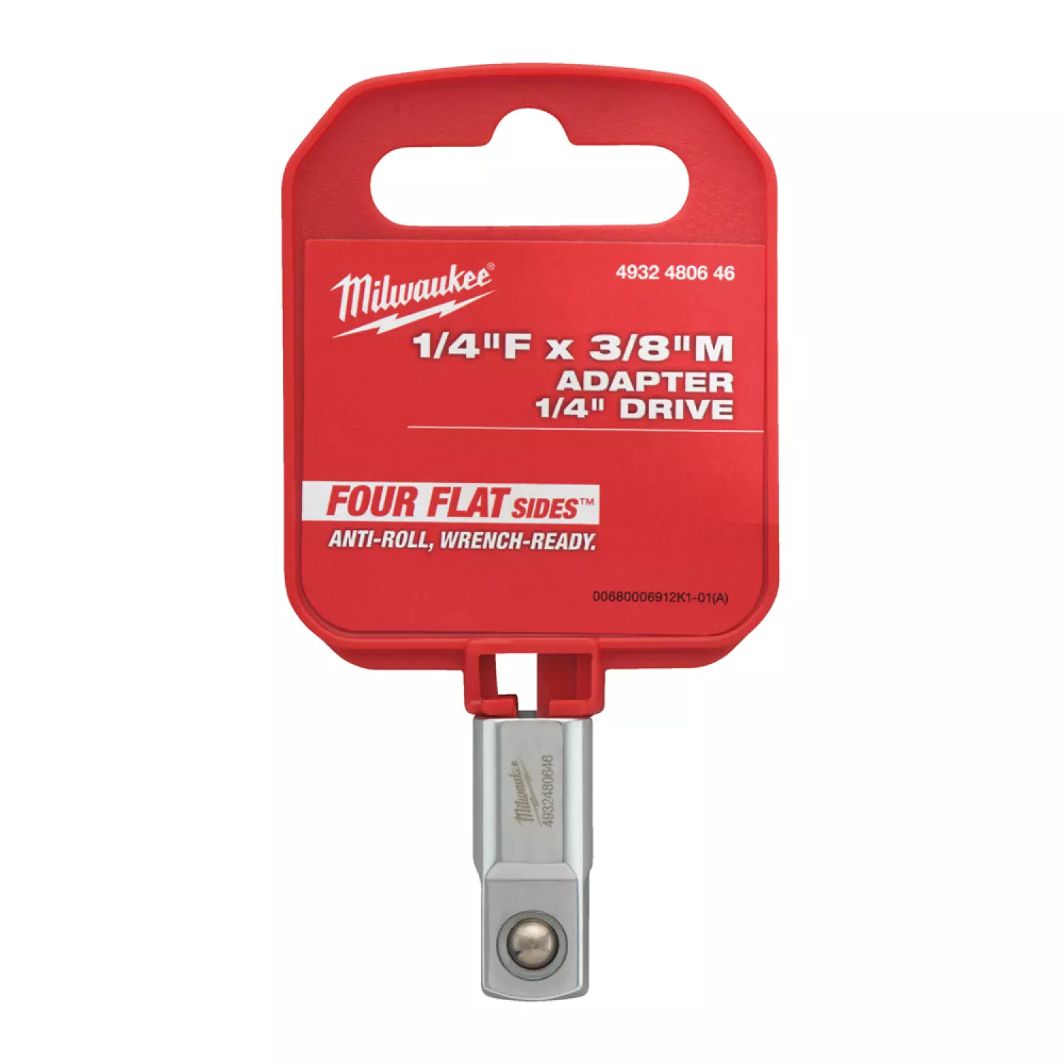 Milwaukee 4932480646 Doppen verloopstuk 1/4" naar 3/8"-image